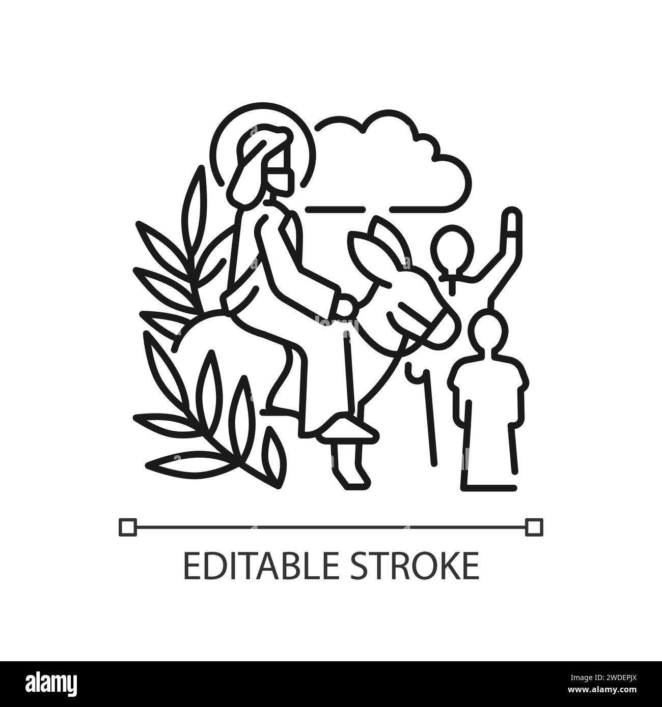 The triumphal entry into jerusalem Stock Vector Images Alamy