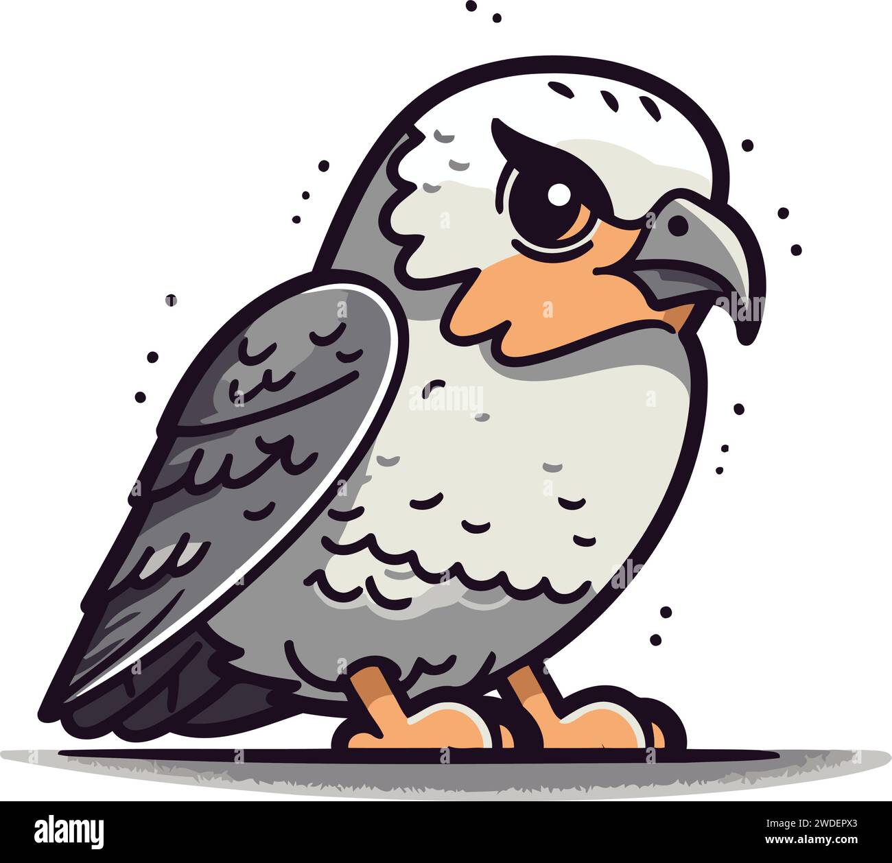 Bald Eagle Bird Cartoon Mascot Character Vector Illustration Stock