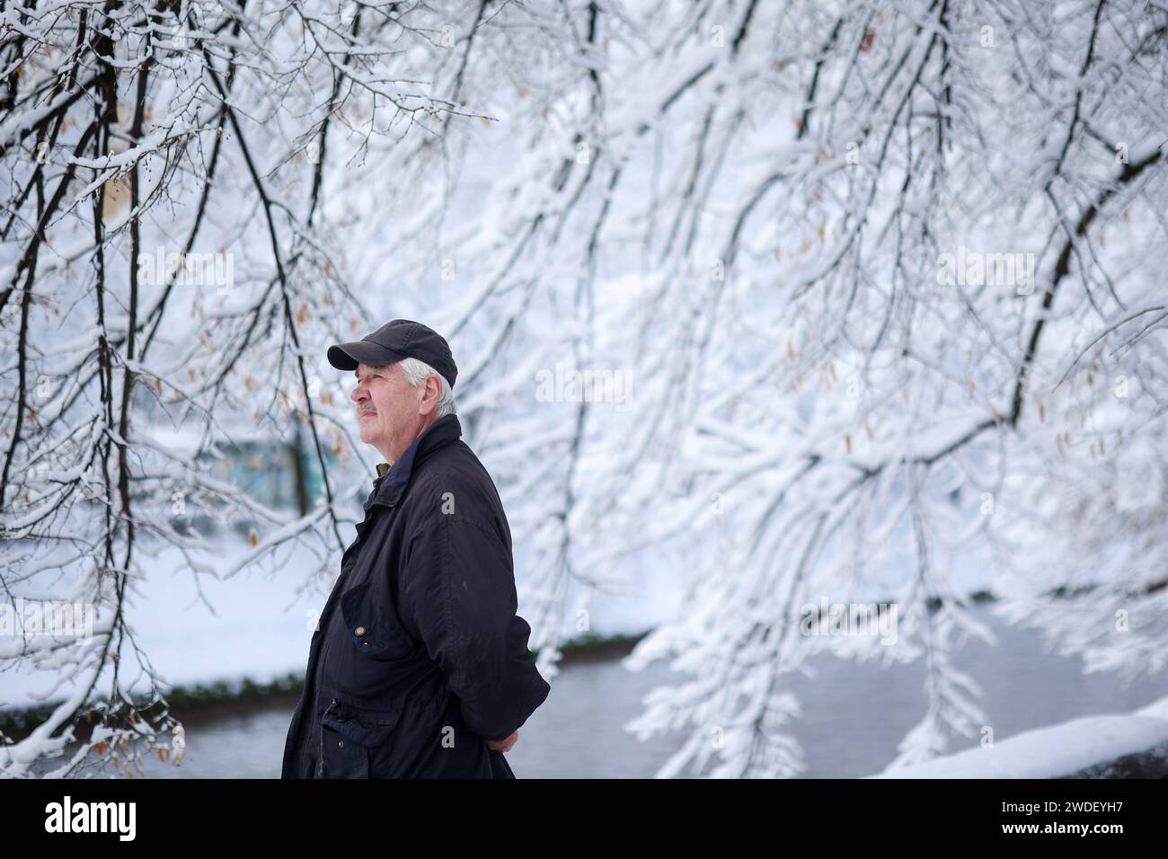 Sarajevo, Bosnia And Herzegovina. 20th Jan, 2024. The snow that fell