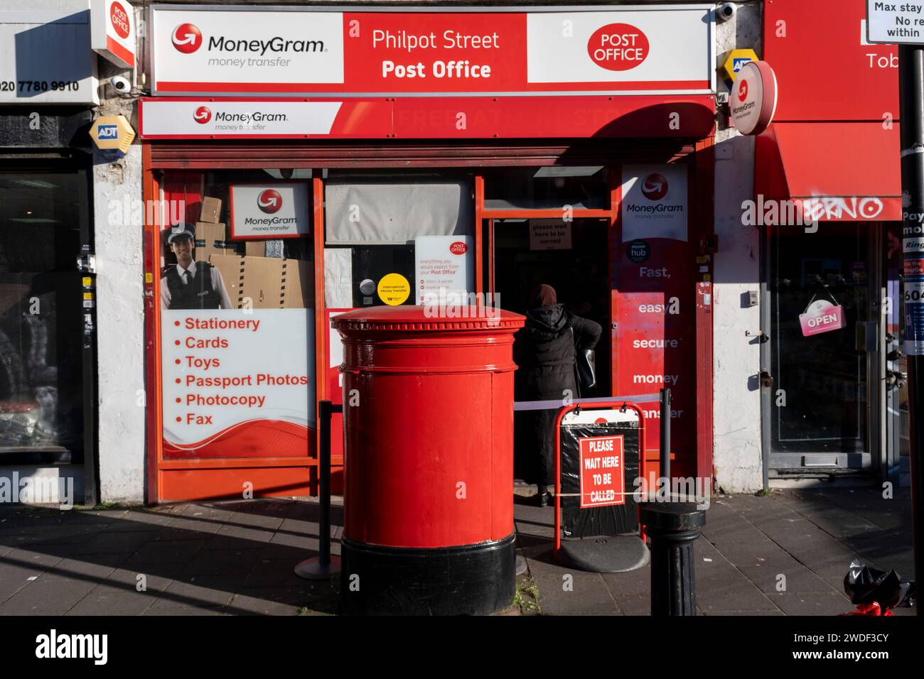 Post Office branch on Philpot Street in Shadwell on 18th January 2024