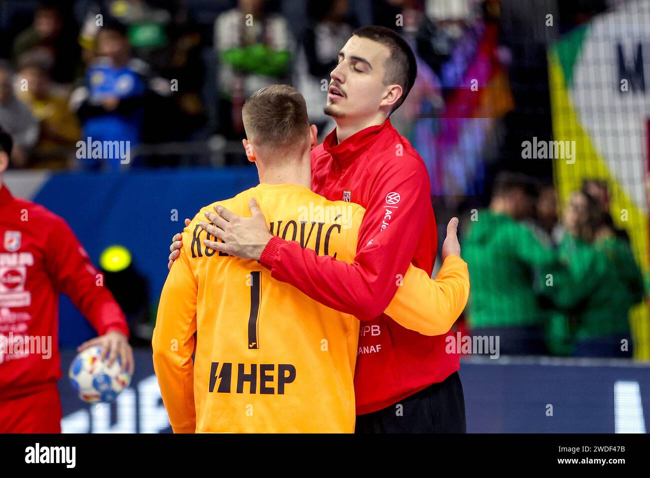 Zagreb, Croatia. 20th Jan, 2024. Goalkeepers of Croatia Dominik