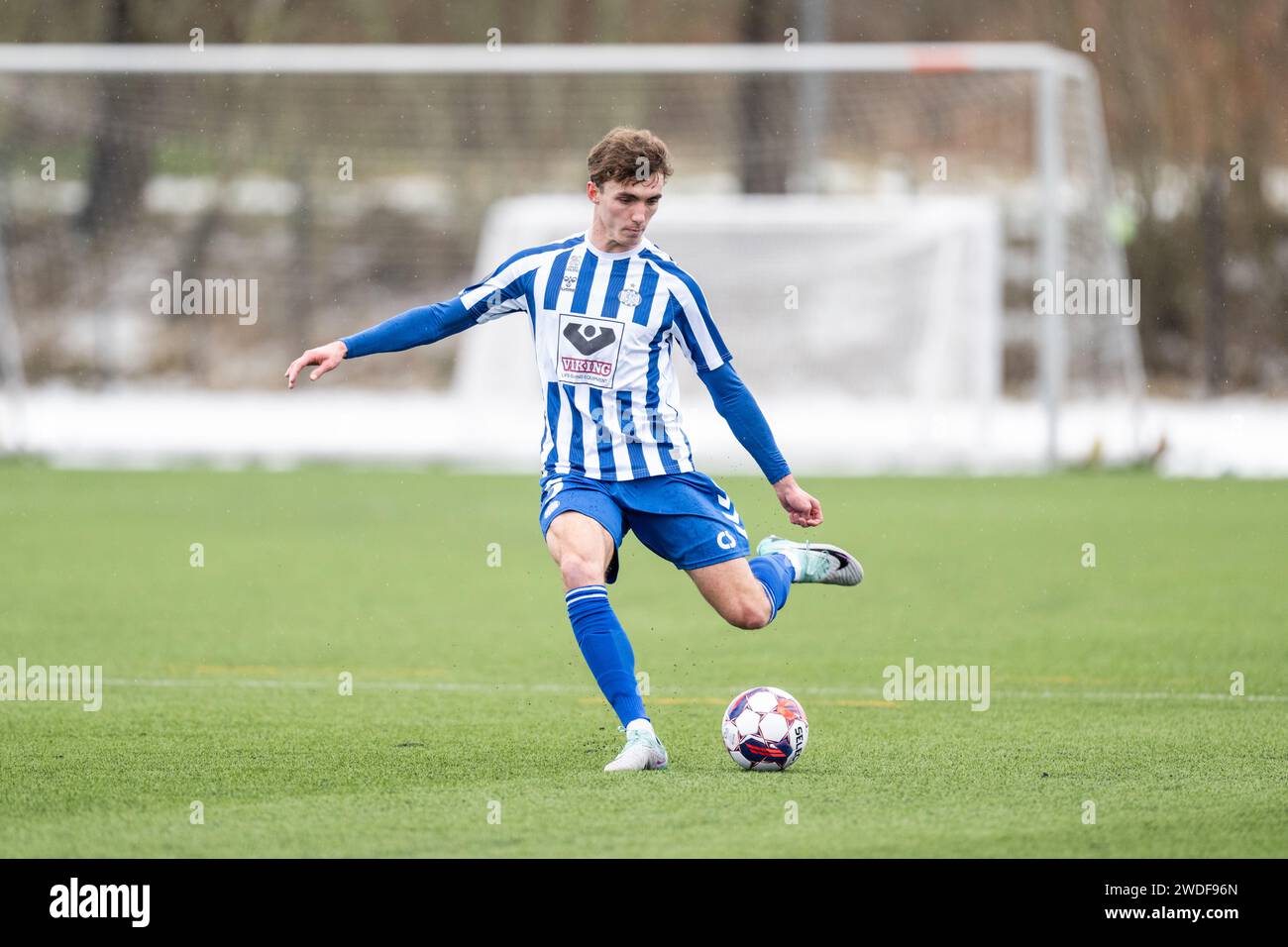Varde, Denmark. 19th, January 2024. Andreas Troelsen (5) of Esbjerg fB seen during a test match