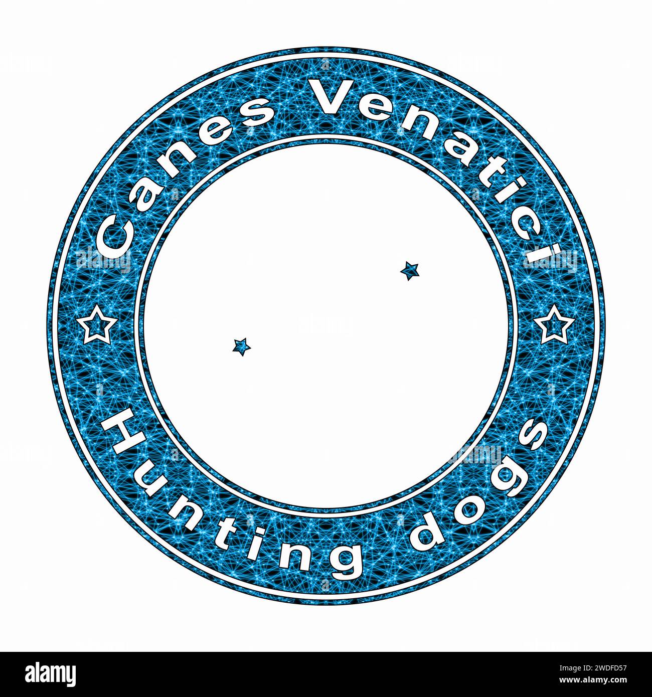 Canes Venatici Star Constellation, Cluster of Stars, Hunting Dogs