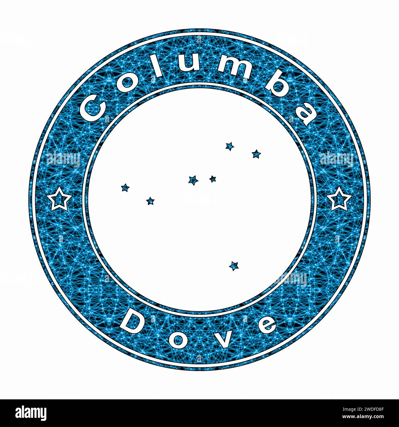 Columba Star Constellation, Cluster of Stars, Dove Constellation Stock Photo