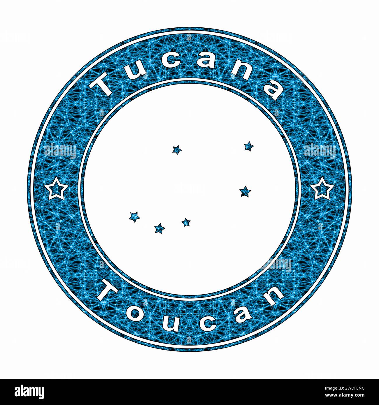 Tucana Star Constellation, Cluster of Stars, Toucan Constellation Stock Photo