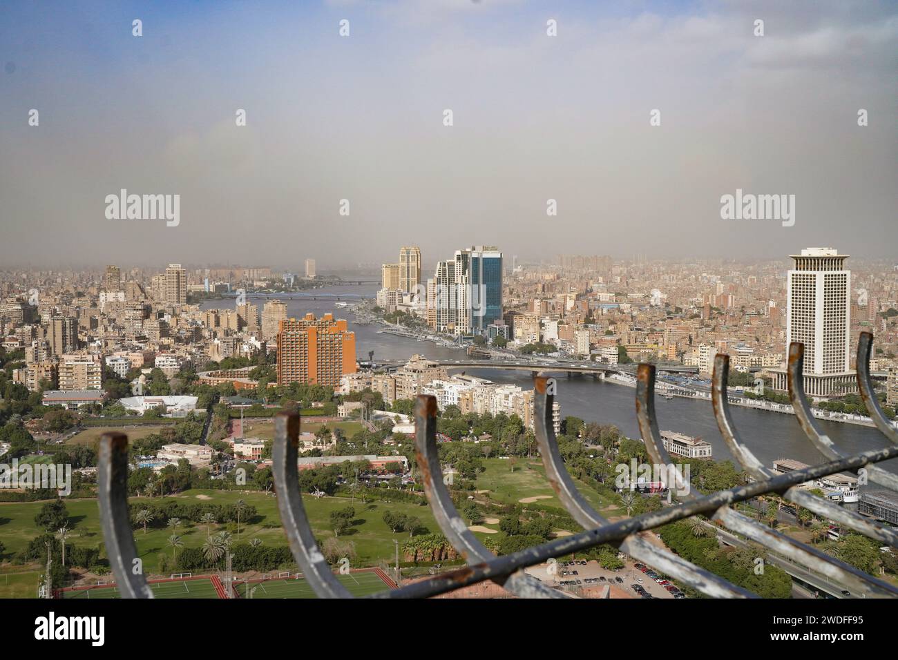 view of the island from the Cairo Tower Stock Photo