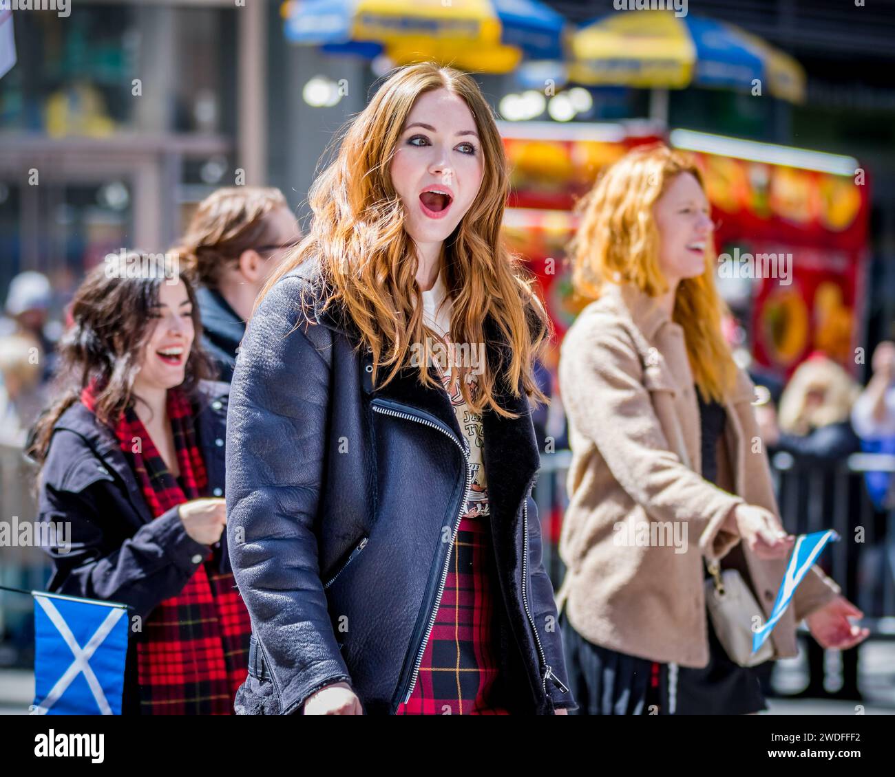 Karen Gillan, Grand Marshall at the Tartan Day Parade 2022, Manhattan