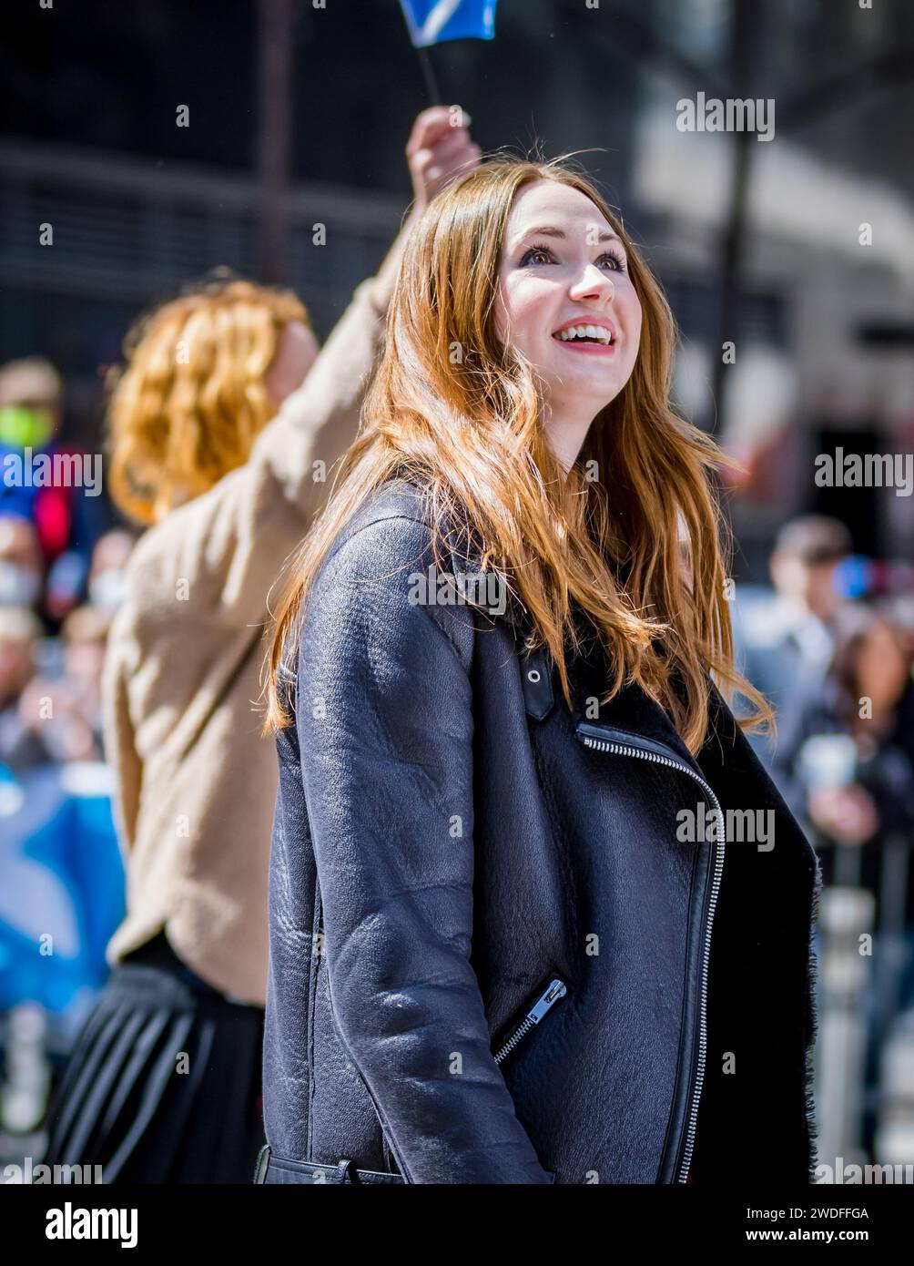 Karen Gillan, Grand Marshall at the 2022 Tartan Day Parade in New York
