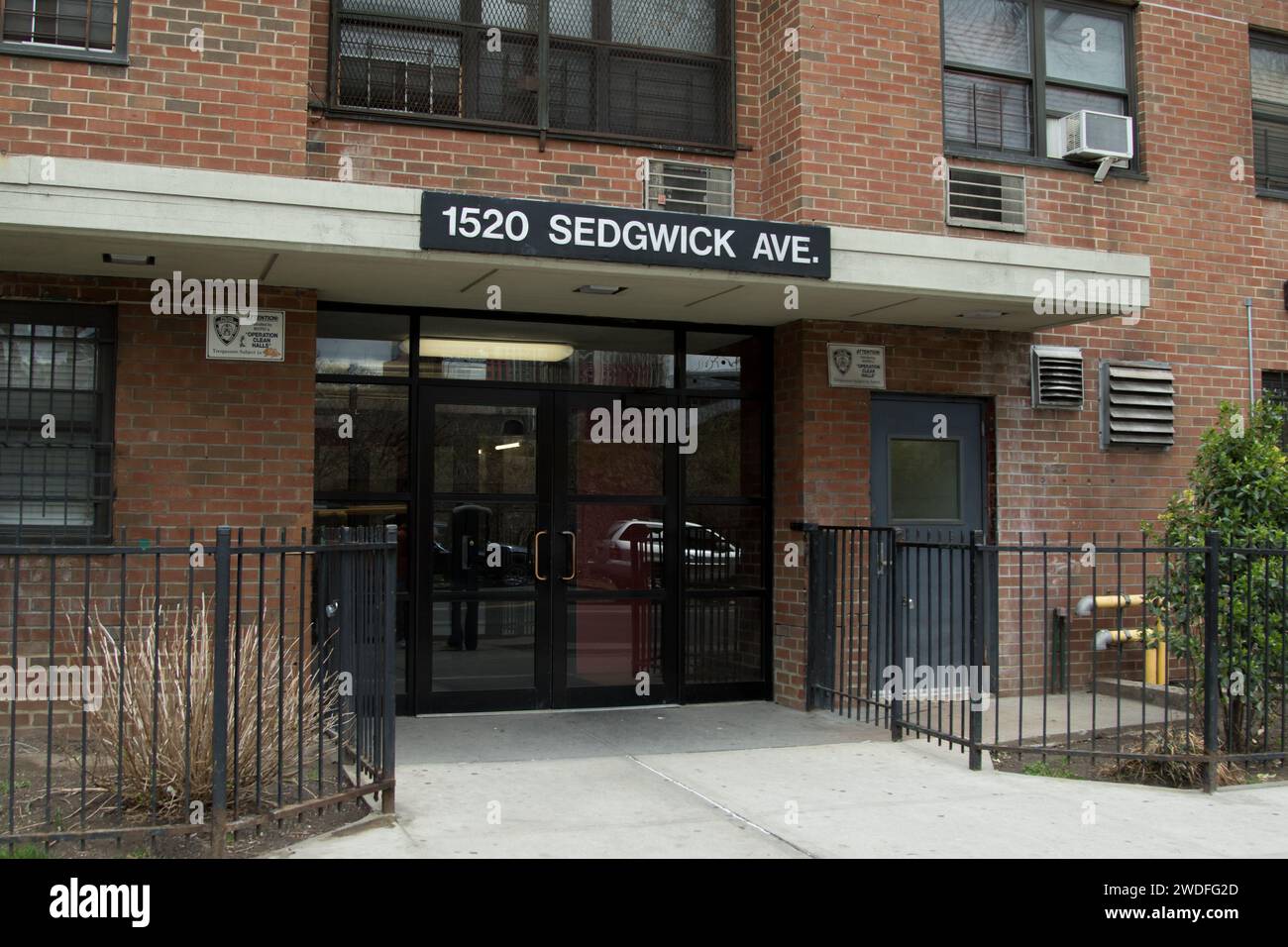 1520 Sedgwick Avenue, The Bronx, New York.  The birthplace of Hip Hop where DJ Kool Herc spun his records and gave birth to the music genre Stock Photo