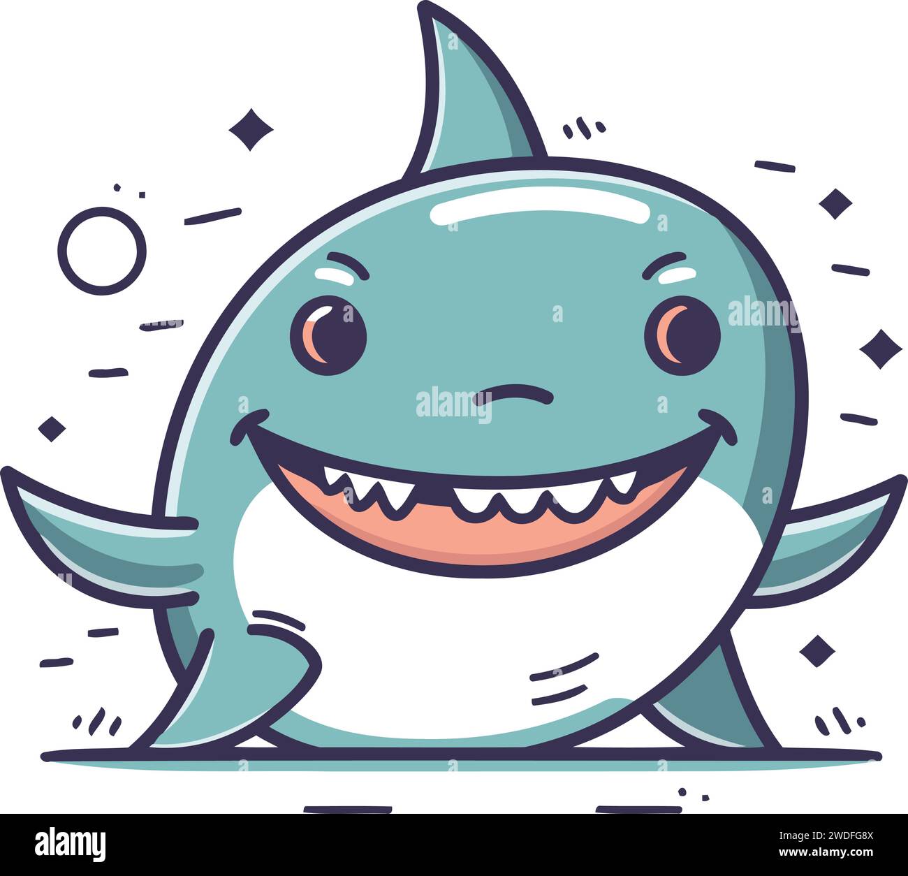 Happy shark Stock Vector Images - Page 2 - Alamy