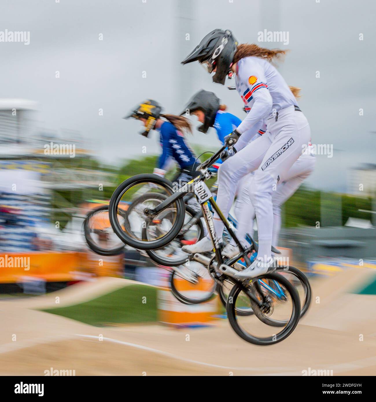 Betsy BAX (GB),  Junior Women, at the 2023 UCI BMX Racing World Championships Stock Photo