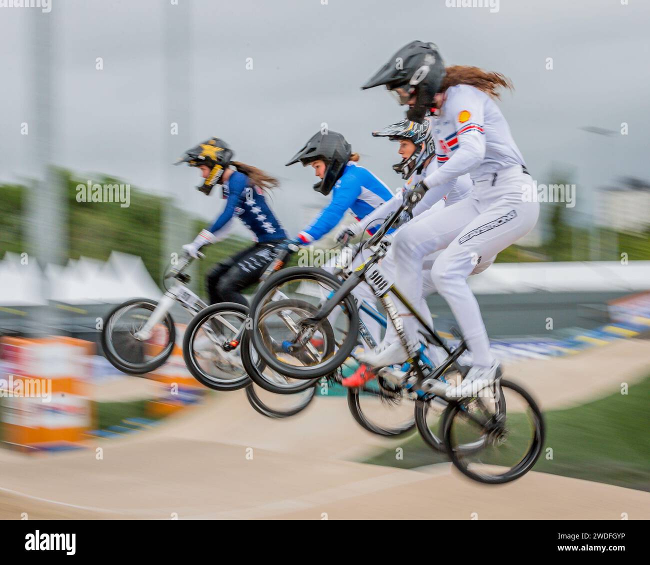 Betsy BAX (GB),  Junior Women, at the 2023 UCI BMX Racing World Championships Stock Photo