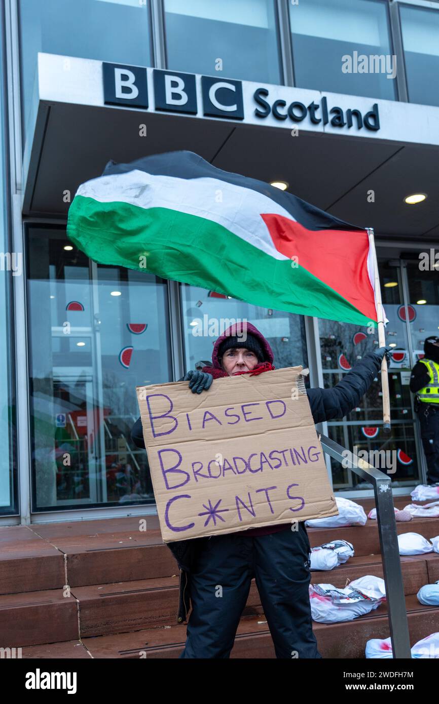 Glasgow, Scotland, UK. 20th Jan, 2024. Pro Palestine rally and protest