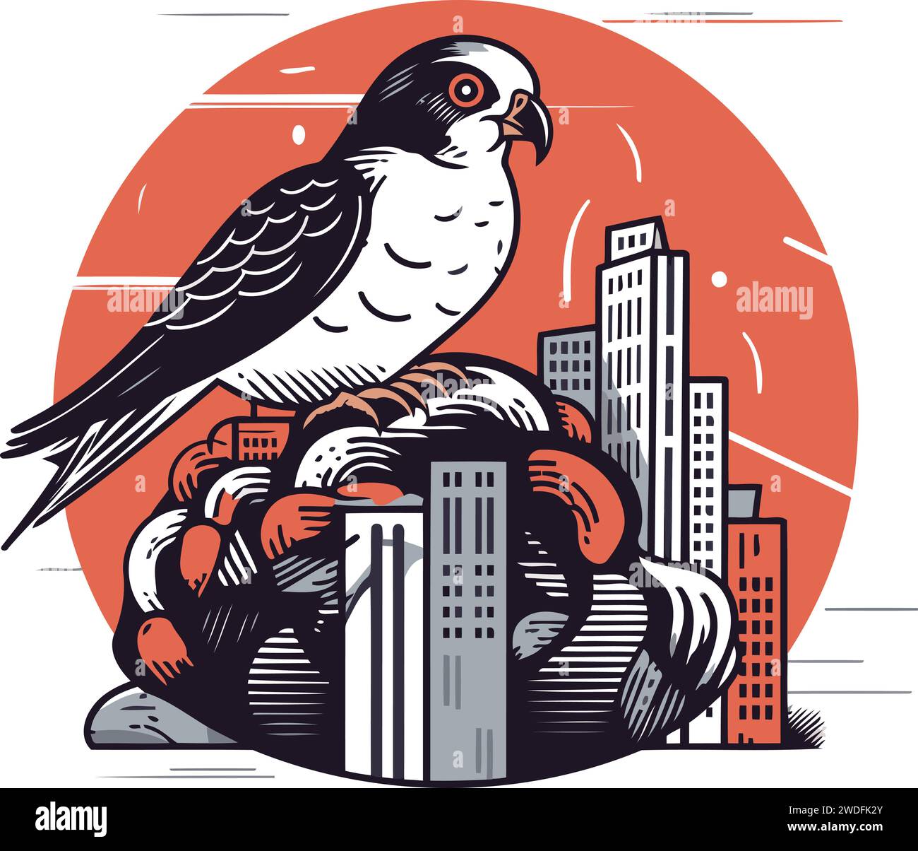 Urban falcon Stock Vector Images - Alamy