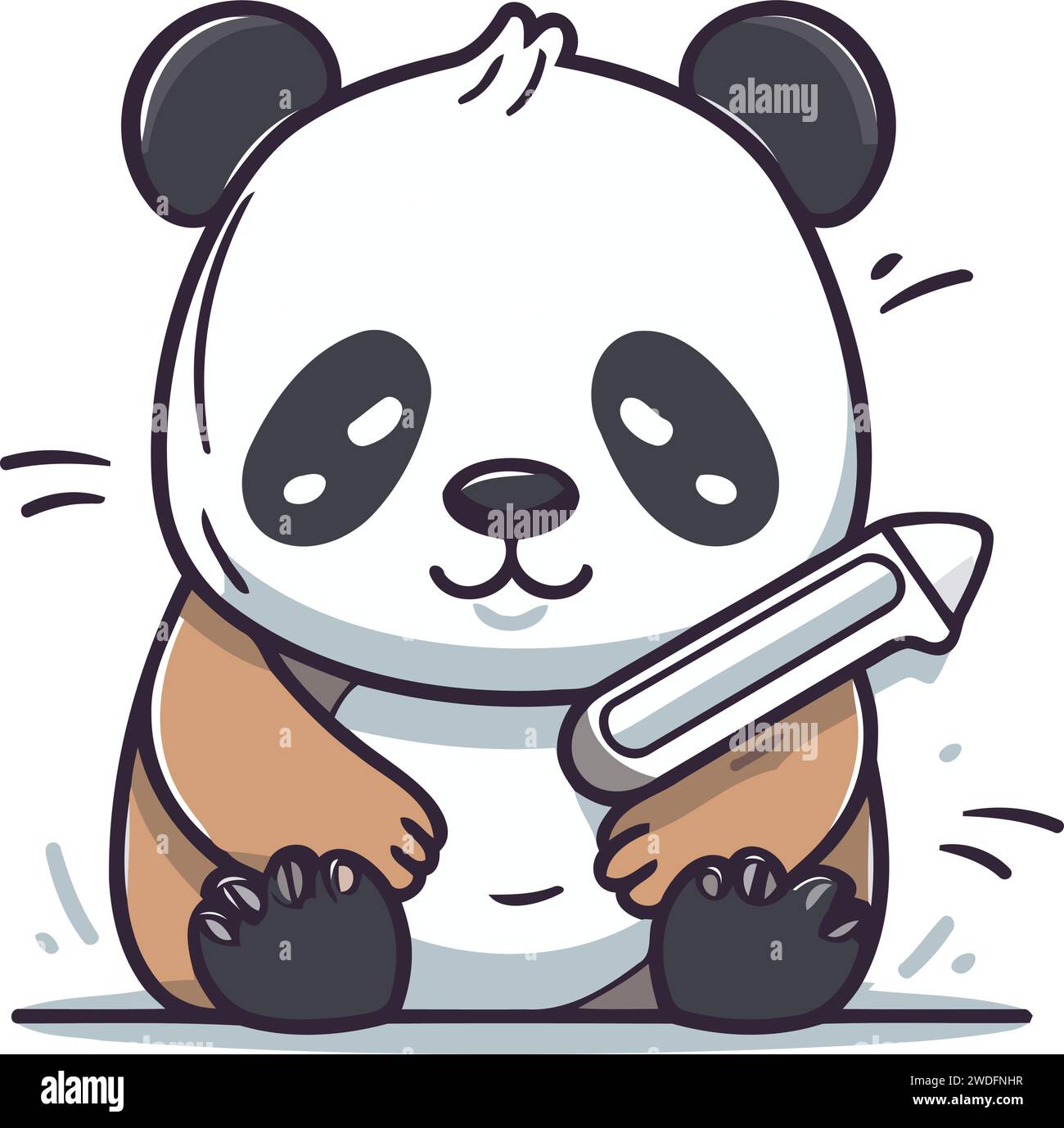 Cartoon funny panda bear holding hi-res stock photography and images ...