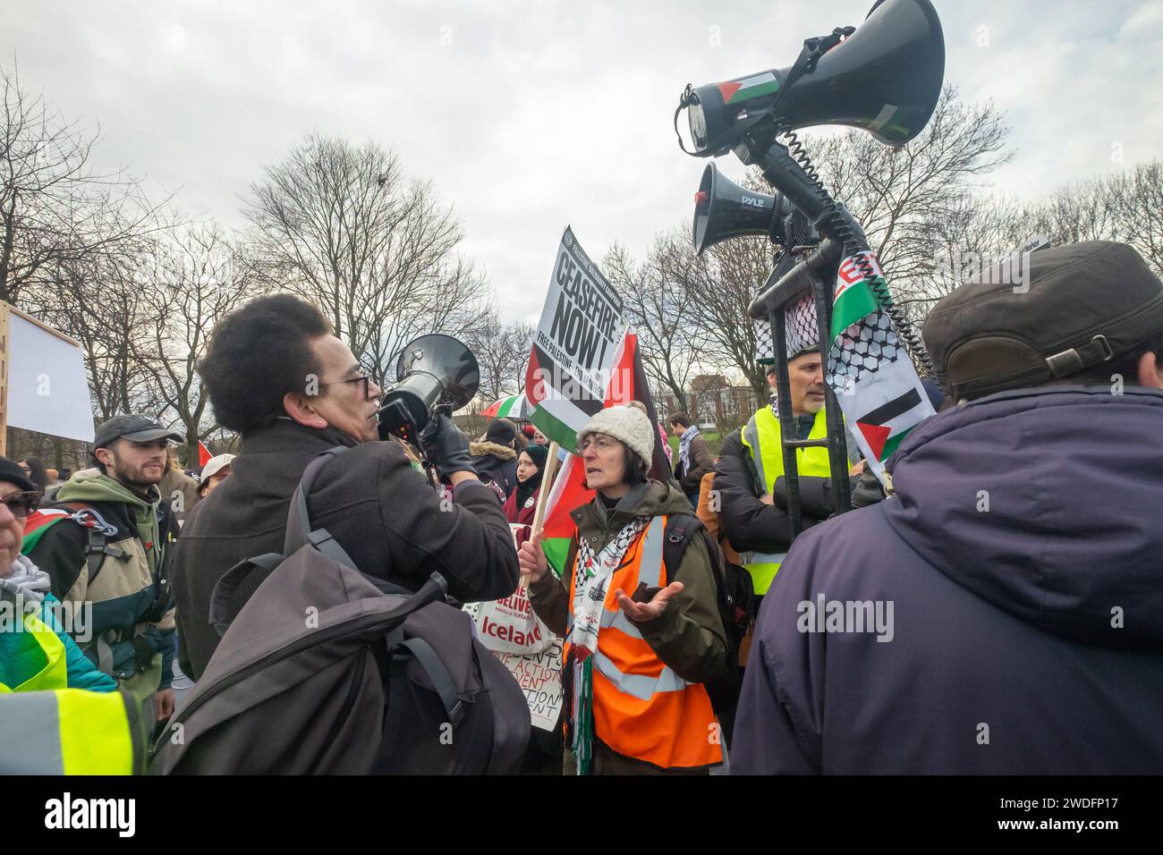 London, UK. 20 Jan 2024. The Movement for Justice were refused ...