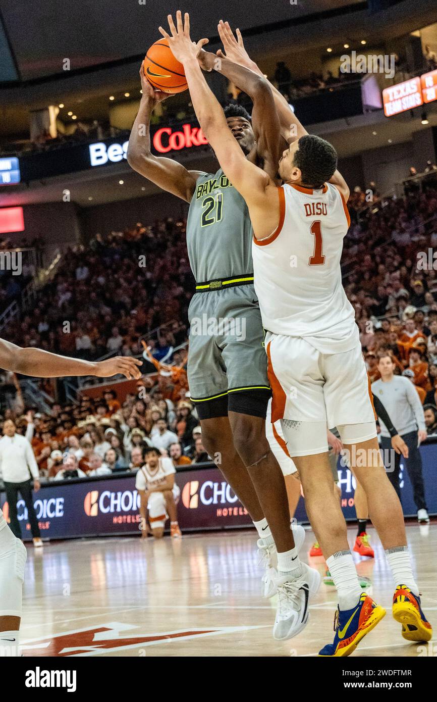 Jan 20, 2024. Yves Missi 21 of the Baylor Bears in action vs Texas