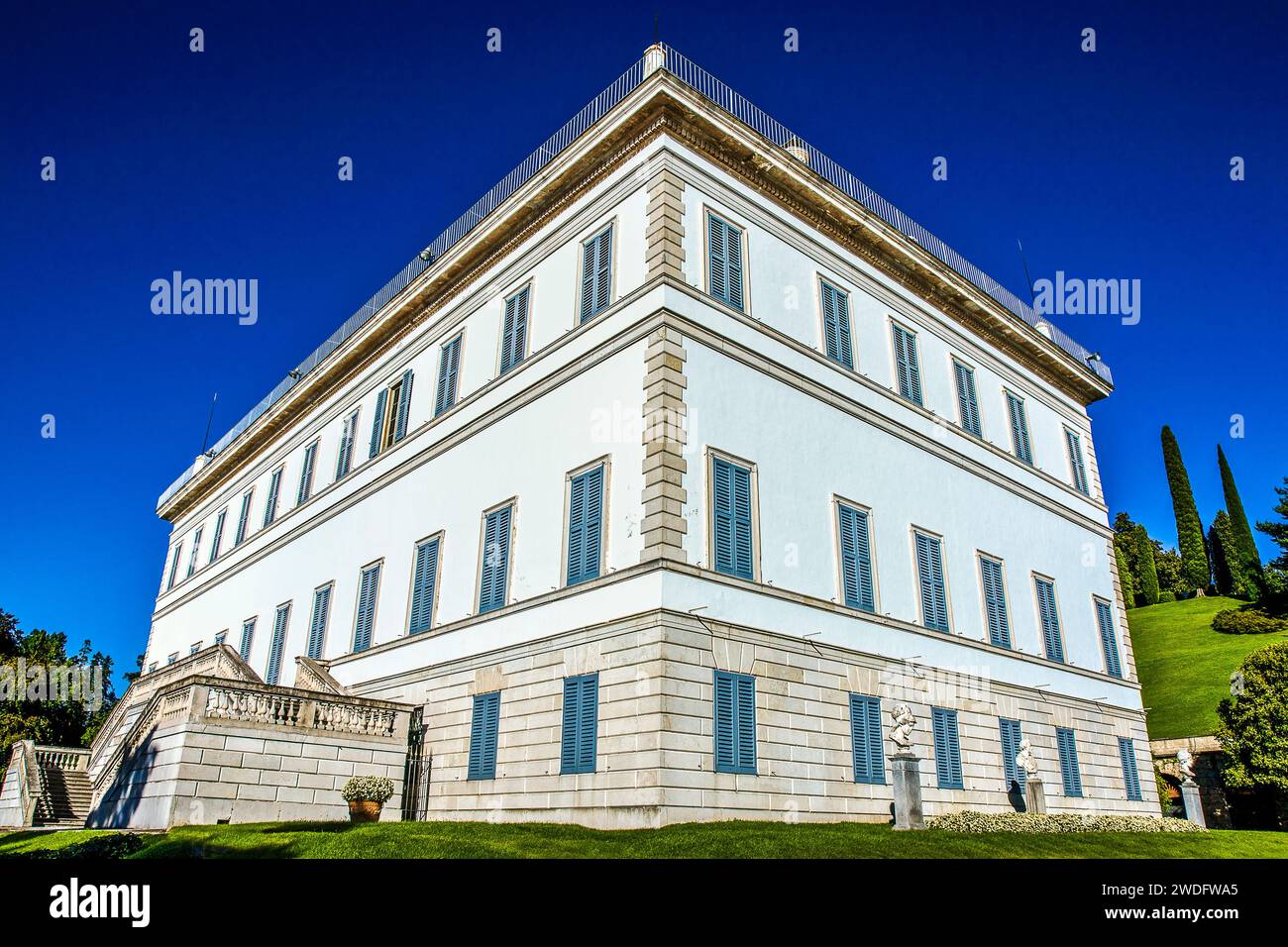 Italy Lombardy Como lake - Bellagio Villa Melzi D'Eril -  the Villa Stock Photo