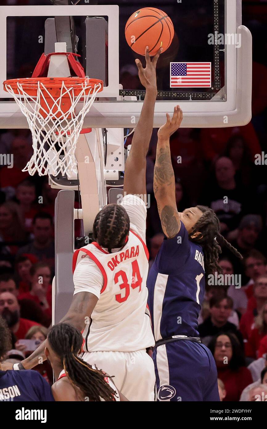 Columbus, Ohio, USA. 20th Jan, 2024. Ohio State Buckeyes Center Felix ...