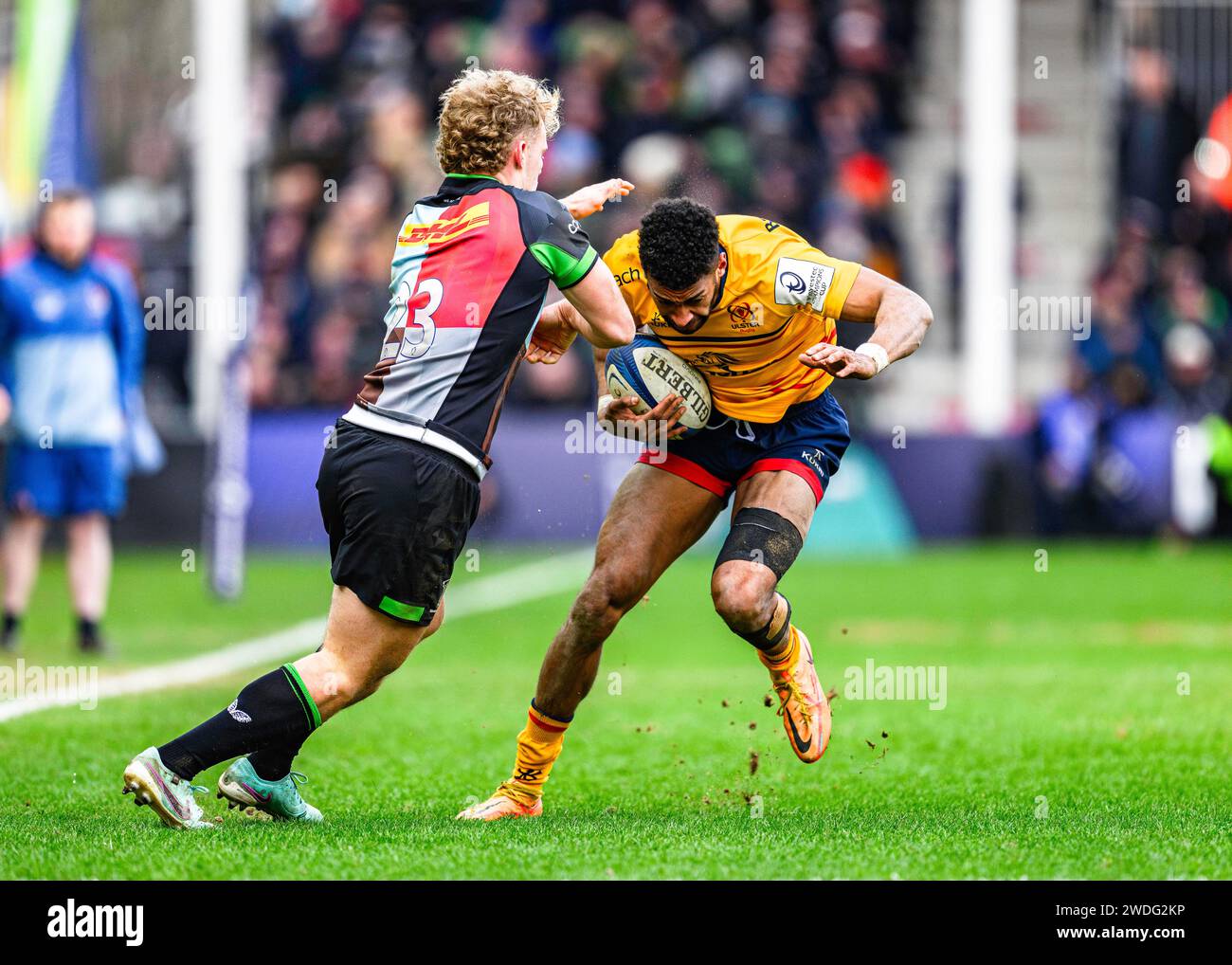 LONDON, UNITED KINGDOM. 20th, Jan 2024. Robert Baloucoune of Ulster ...