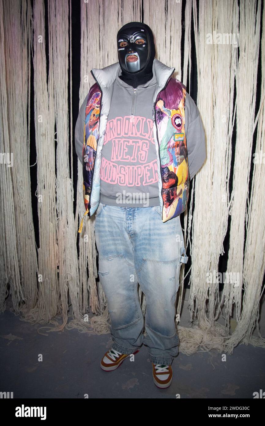 Paris, France. 19th Jan, 2024. M Huncho attending the KidSuper Menswear