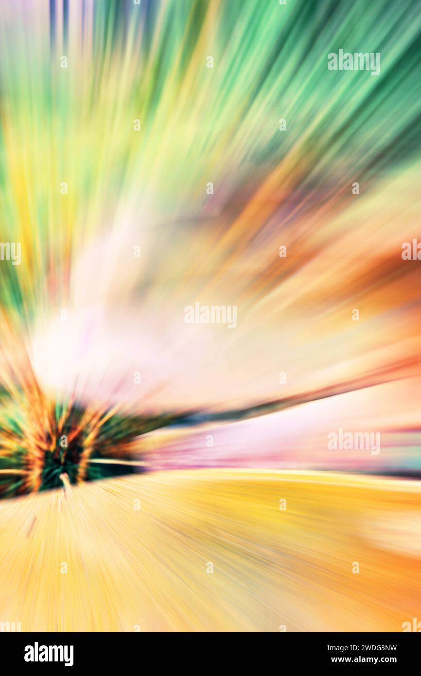 Motioned blurred abstract colorful background or wallpaper. Stock Photo