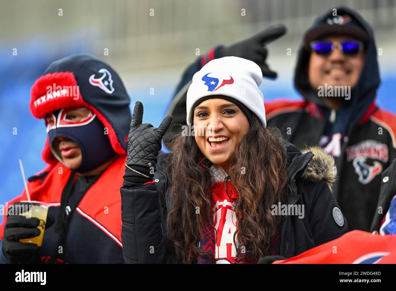 Baltimore, United States. 20th Jan, 2024. Houston Texans fans are in