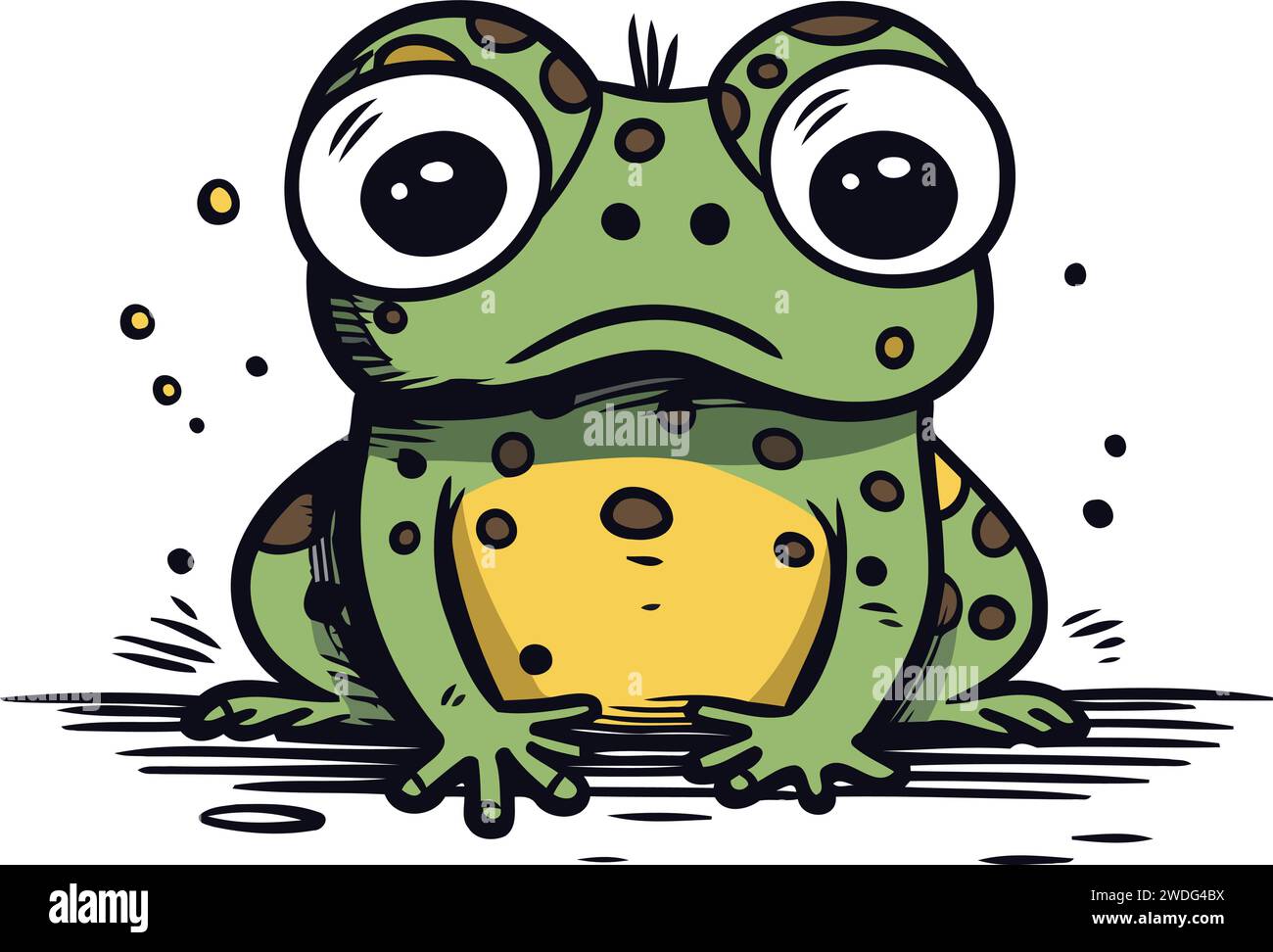 Cute frog. Vector illustration. Isolated on white background Stock ...