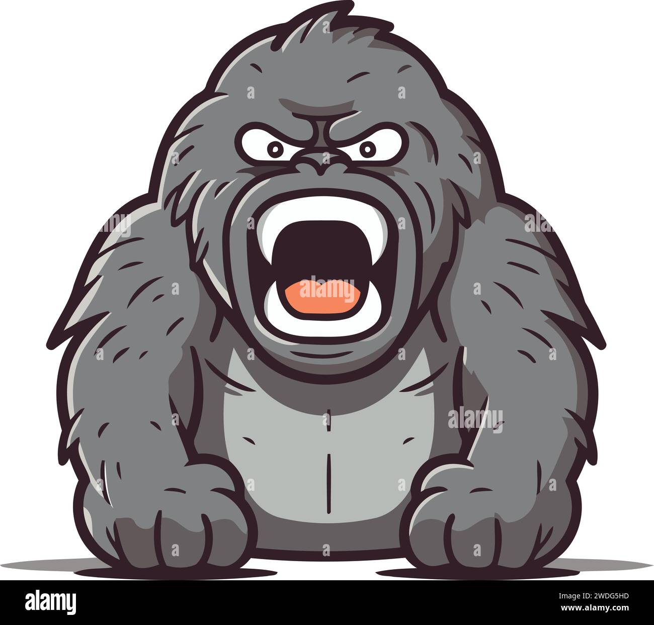 Angry gorilla cartoon Cut Out Stock Images & Pictures - Alamy
