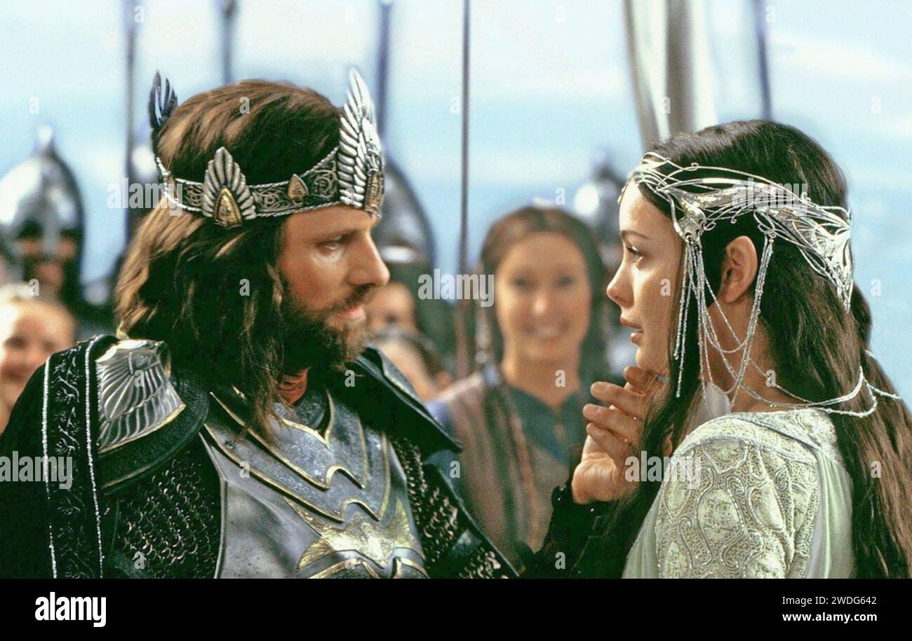 LORD OF THE RINGS: THE RETURN OF THE KING 2003 Warner Bros. Pictures film with Viggo Mortensen and Liv Tyler Stock Photo
