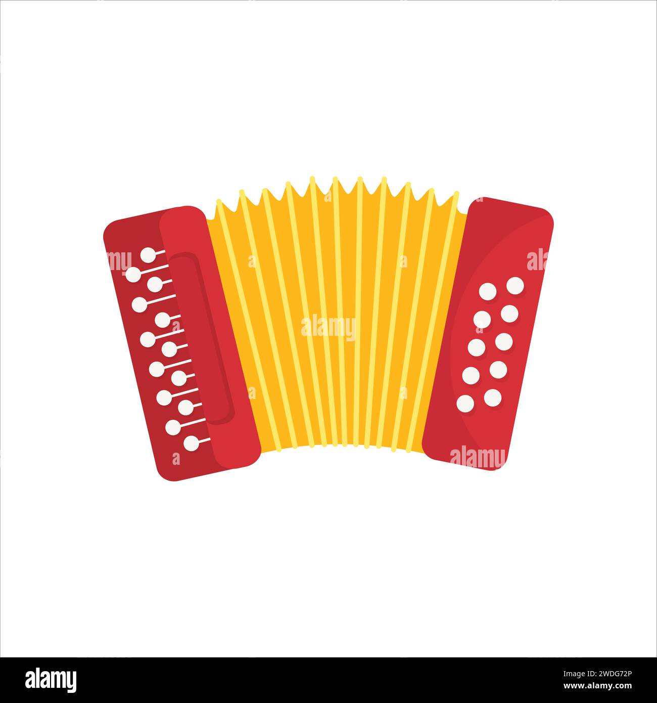 Chromatic Button Accordions or Russian Bayan, Flat Folk Ethnic Musical