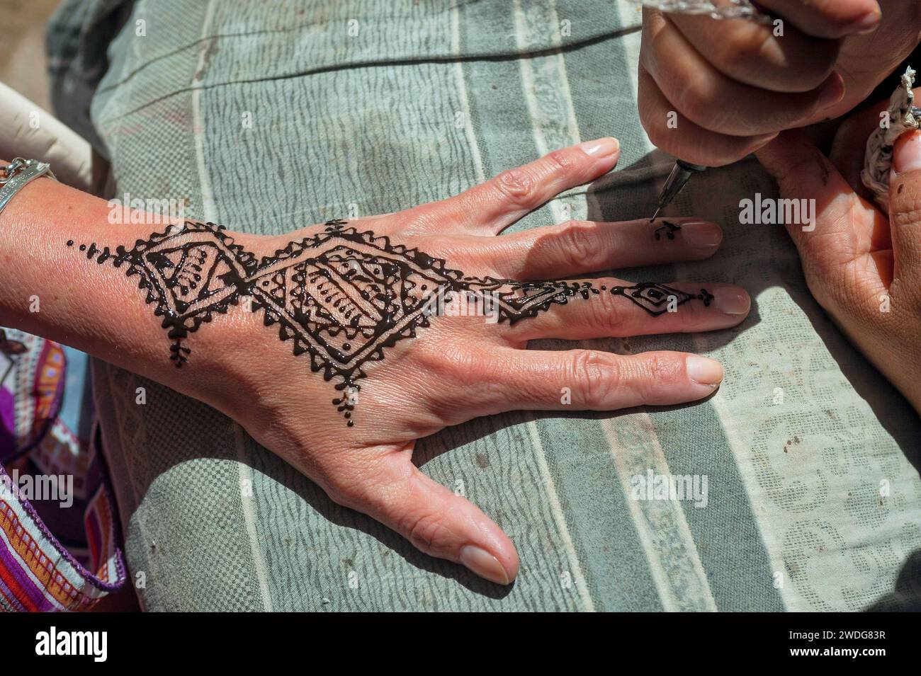Traditional Moroccan hand tattoo, henna, tattoo, craft, tradition, traditional, oriental, arabic