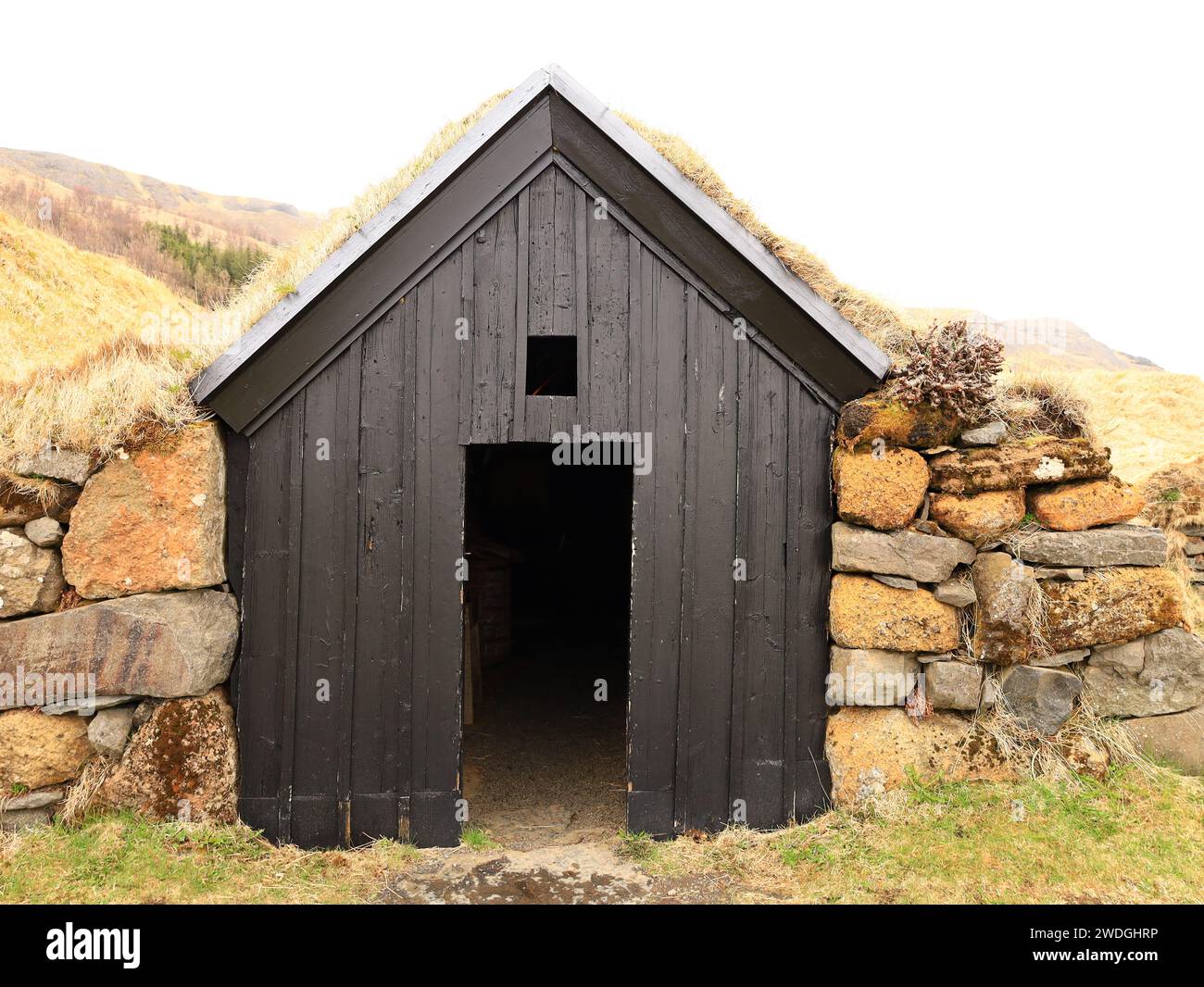 The Skógar Museum is an eco-museum of Iceland located in the village of Skógar, in the south of the country. Stock Photo