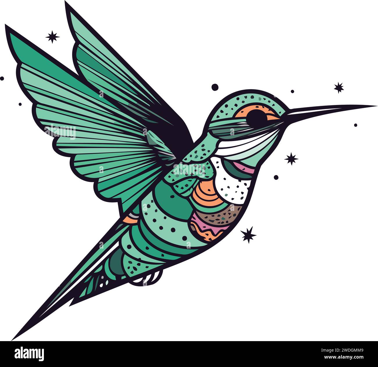 ArtStation - Hummingbird Tattoo Design