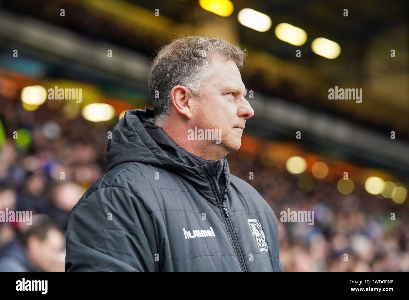 Sheffield, UK. 20th Jan, 2024. Coventry City Manager Mark Robins during ...