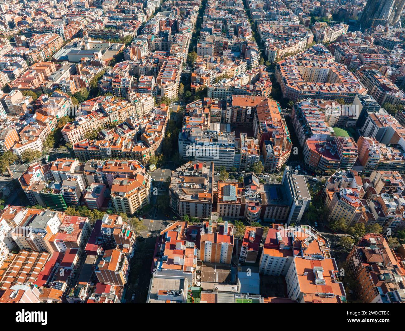 Aerial view of Barcelona City Skyline Stock Photo - Alamy