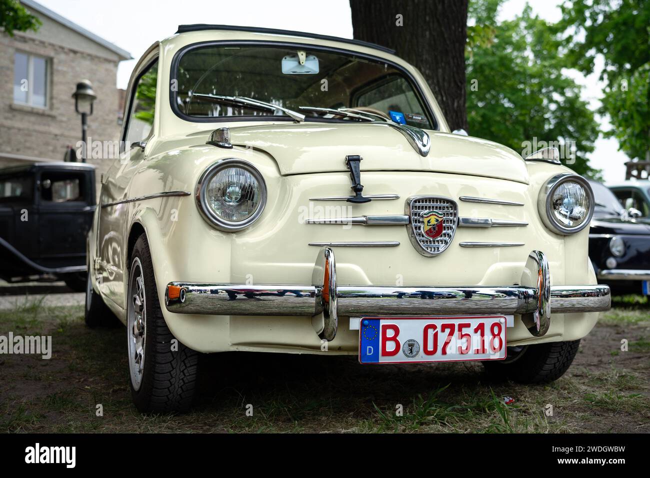 WERDER (HAVEL), GERMANY - MAY 20, 2023: The city car Fiat Abarth 750. Oldtimer - Festival Werder Classics 2023 Stock Photo