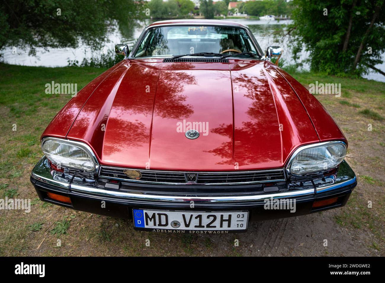 WERDER (HAVEL), GERMANY - MAY 20, 2023: The luxury grand tourer car Jaguar XJS HE, 1984. Oldtimer - Festival Werder Classics 2023 Stock Photo