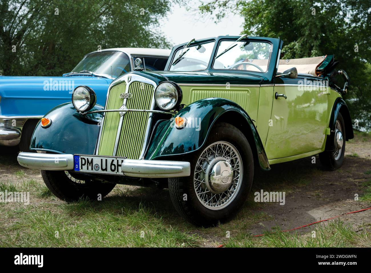 WERDER (HAVEL), GERMANY - MAY 20, 2023: The small family car DKW F8. Oldtimer - Festival Werder Classics 2023 Stock Photo
