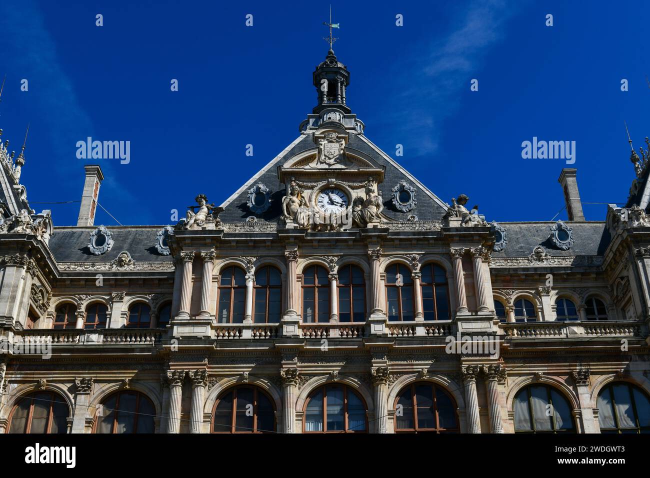 The Palais de la Bourse or Palais du Commerce, a historic monument in ...