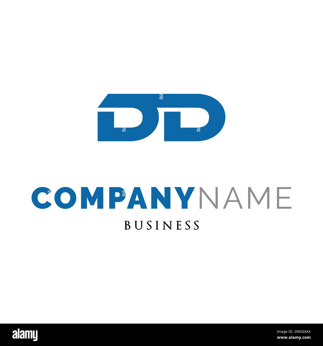 Initial Letter DD Icon Logo Design Template Stock Vector