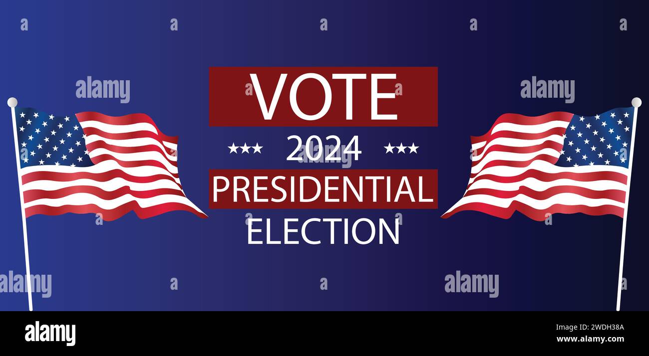 Vote Presidential Election 2024 Usa Text illustration Design Stock