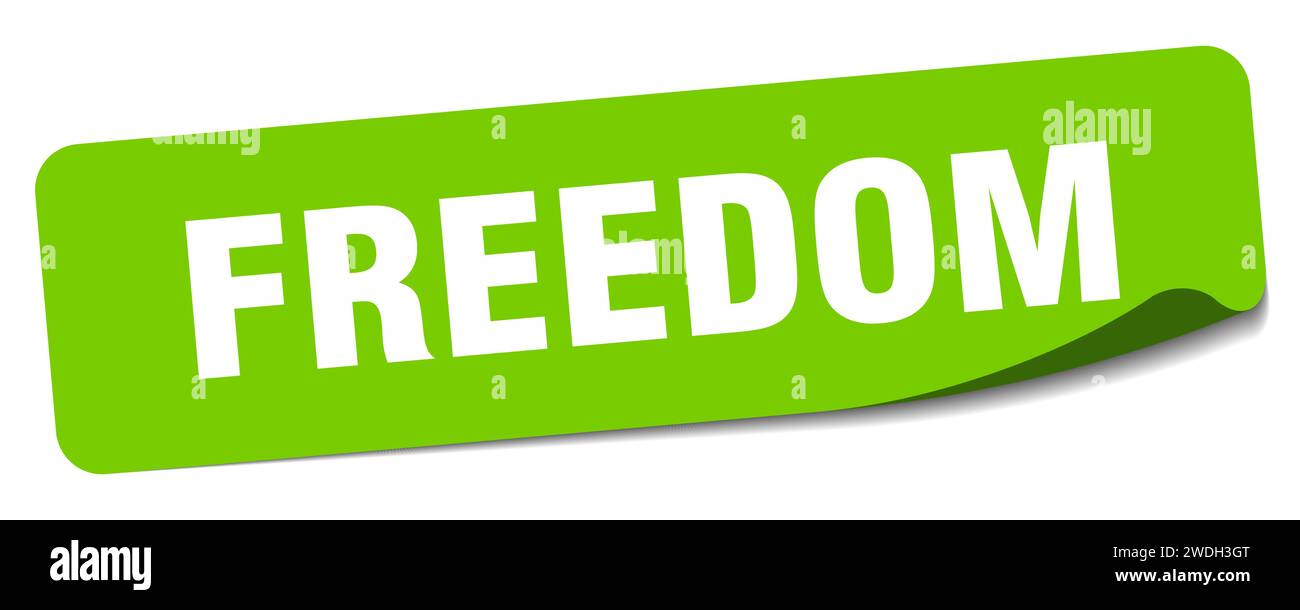 Freedom Label freedom sticker. freedom rectangular label isolated on white background ...