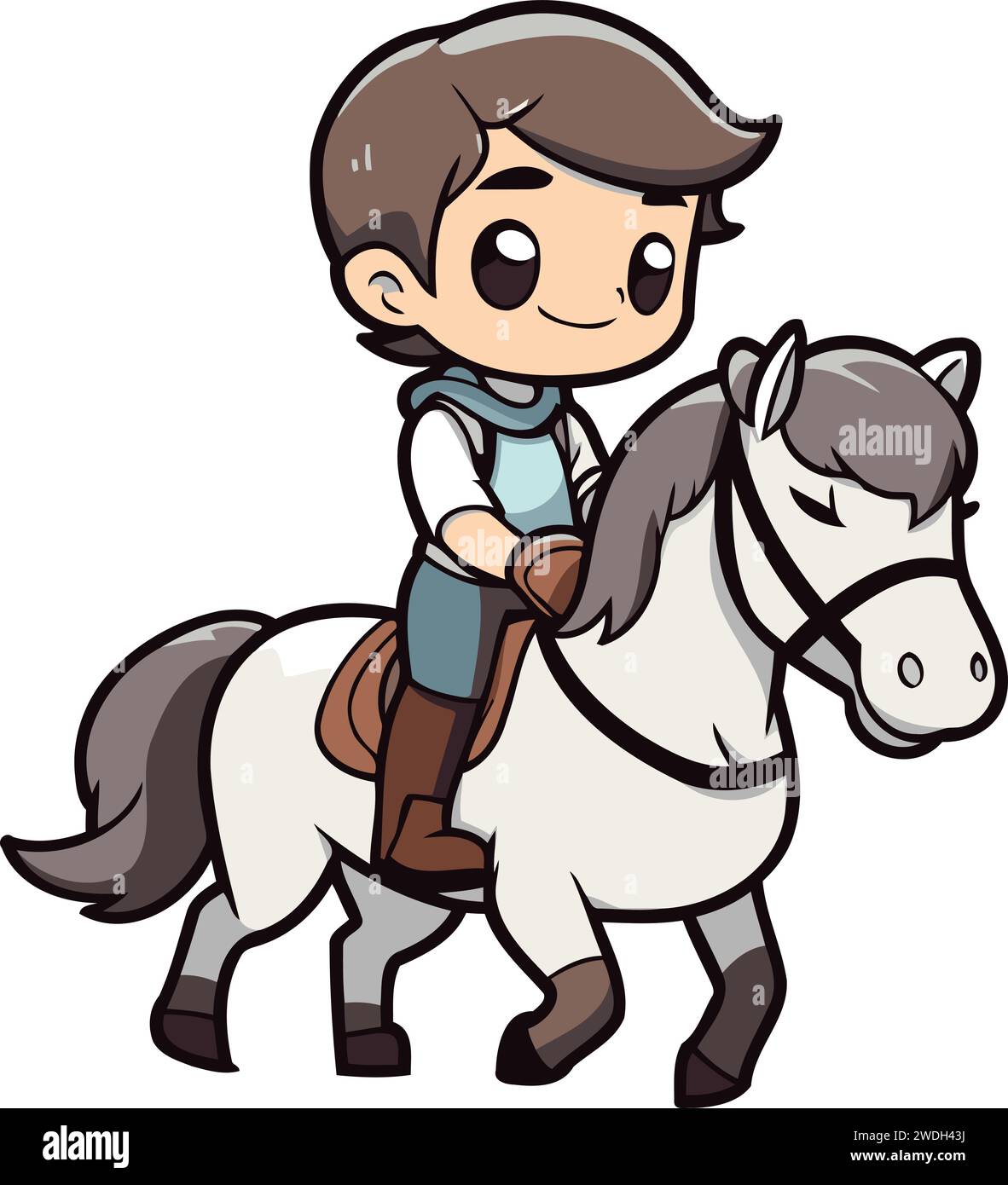 Boy riding horse Cut Out Stock Images & Pictures Alamy