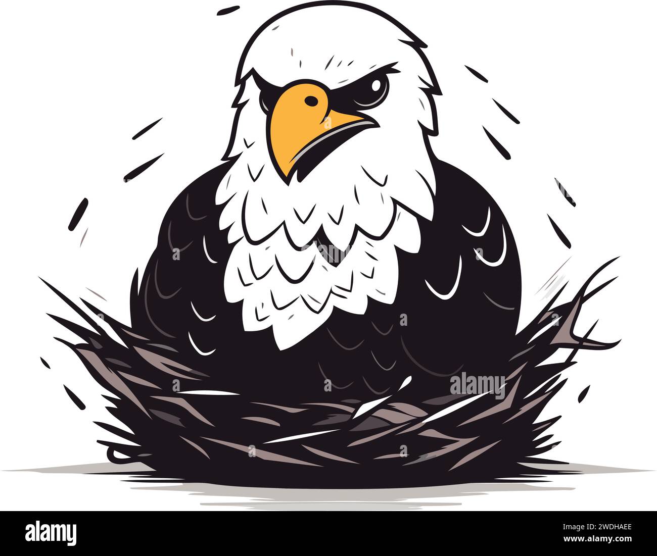 Eagle on nest Stock Vector Images - Alamy