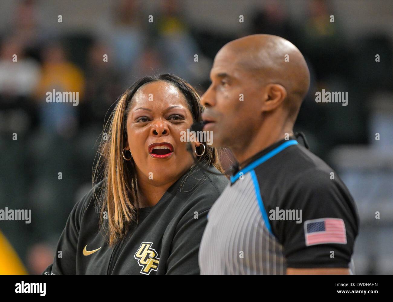 Waco, Texas, USA. 20th Jan, 2024. UCF Knights head coach SYTIA MESSER