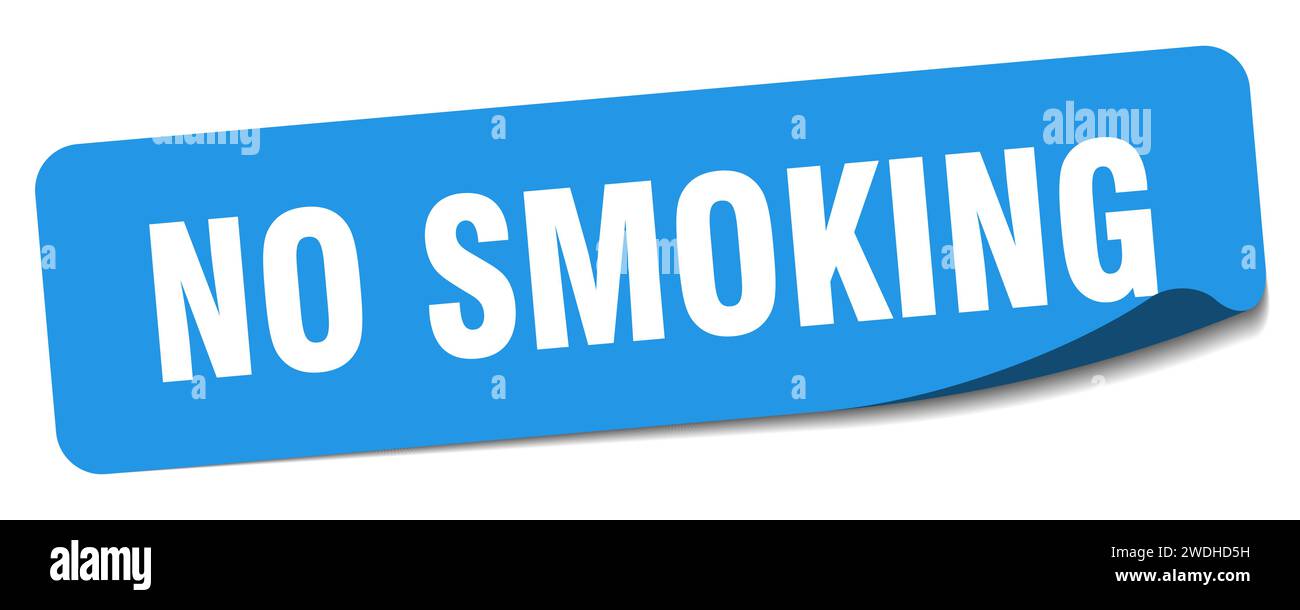no smoking sticker. no smoking rectangular label isolated on white ...