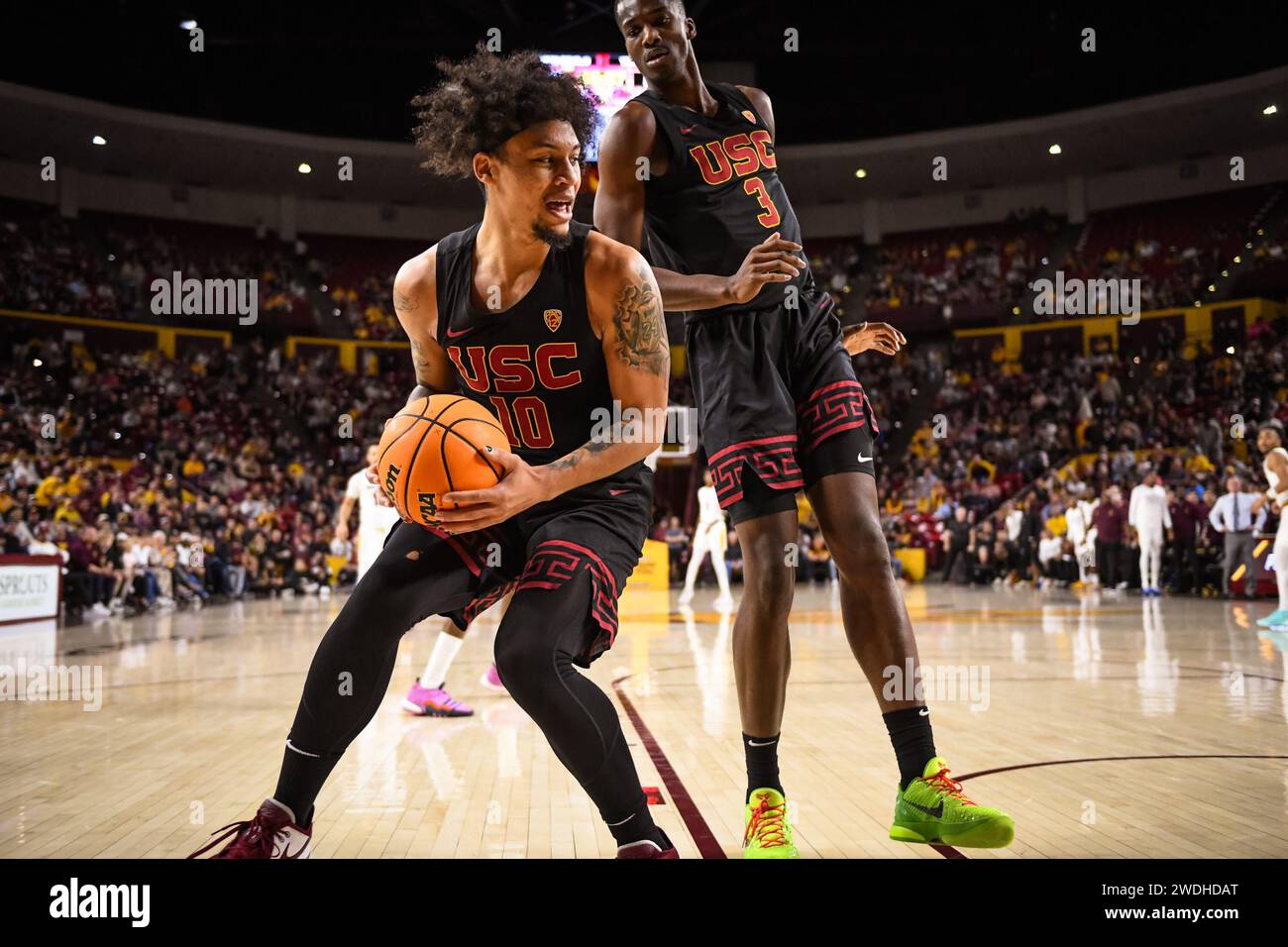 Tempe, United States. 20th Jan, 2024. USC Trojans forward DJ Rodman (10 ...