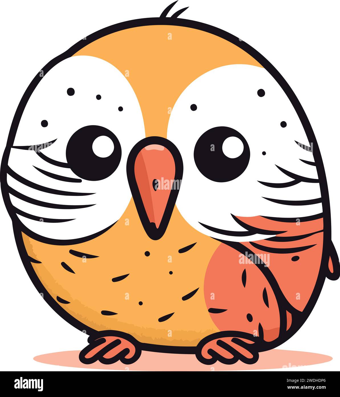 Cute cartoon owl. Vector illustration isolated on a white background ...