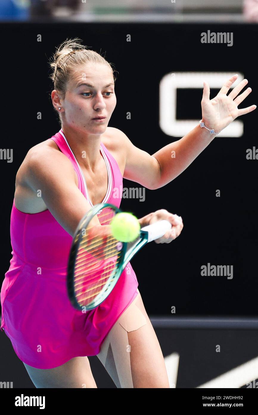 Melbourne, Australia, 21st Jan, 2024. Tennis player Marta Kostyuk from